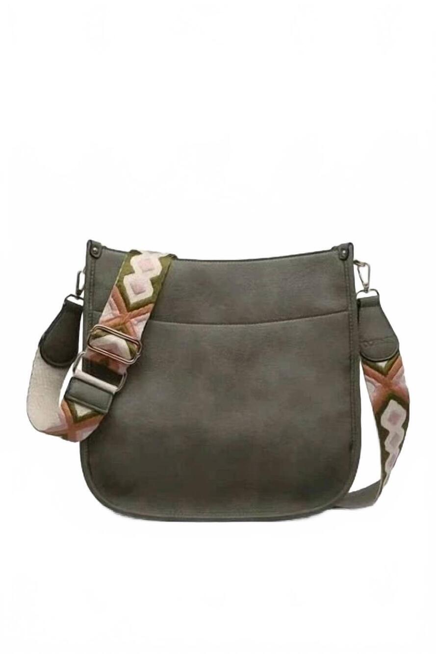 NEW JEN & CO. women's guitar crossbody bag in olive